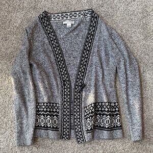 Christopher & Banks Gray and Black Sweater